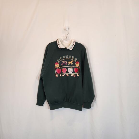 GOPHER SPORT VTG Rare Grannycore Grandmacore Cottagecore Sweatshirt Womens L-XL - Picture 1 of 5